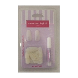 Biffoli Unghie Finte Colore Naturale Set Ricostruzione Da 24 Unghie + Colla
