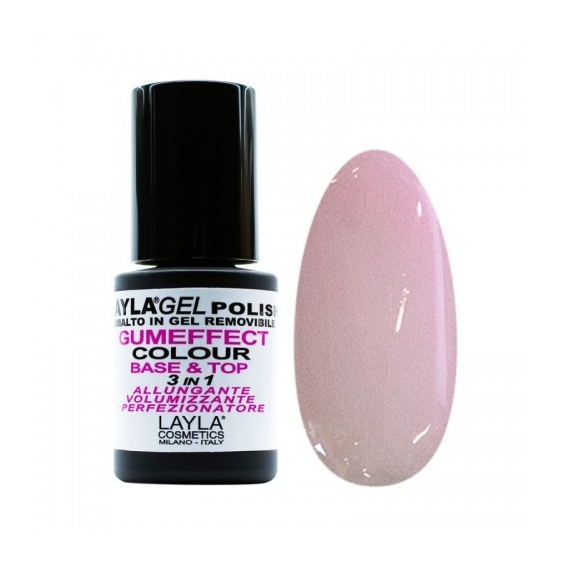 Layla Gumeffect Colour Smalto Unghie 3-In-1 N. 01 Milky Pink