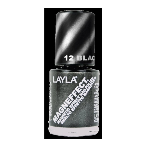 Layla Smalto Per Unghie Magneffect Effetto Magnetico N12 Black Metal