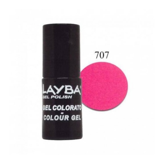 Layla Layba Gel Polish Smalto Semipermanente N. 707 Pink Fluo