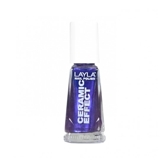 Layla Nail Polish Ceramic Effect Smalto Lucido N.59 Blackberry