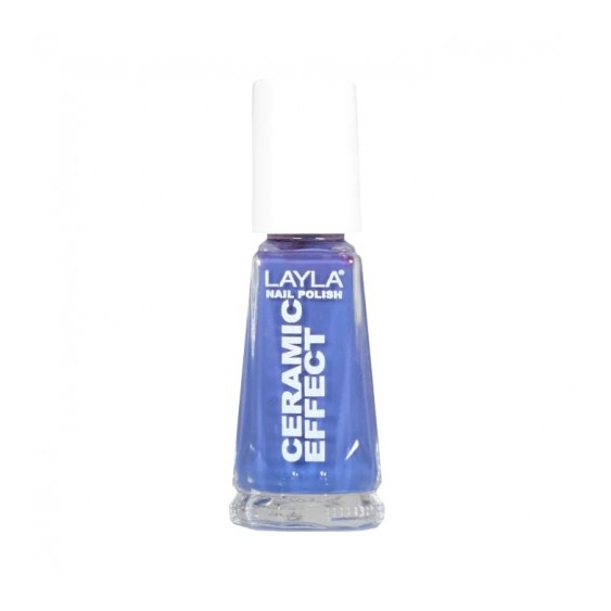 Layla Nail Polish Ceramic Effect Smalto Lucido N.68 Pacific Blue