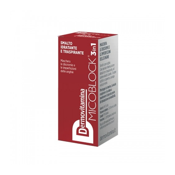 Pasquali Dermovitamina Micoblock 3 In 1 Smalto Idratante E Traspirante Rosso Mattone