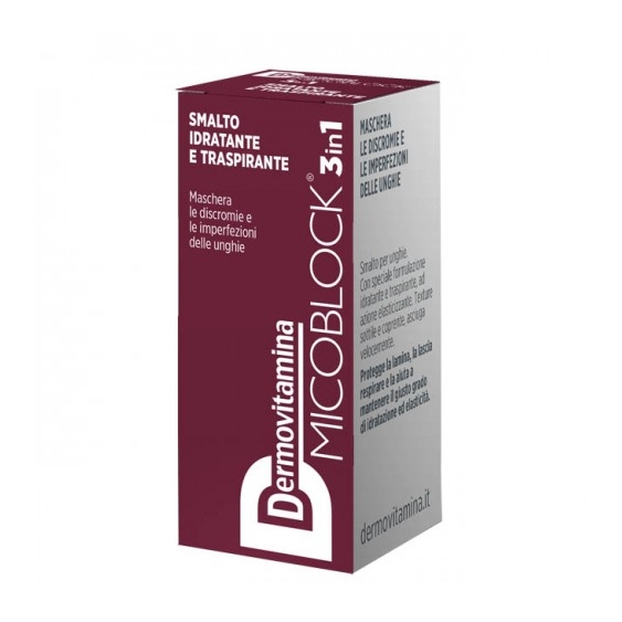 Pasquali Dermovitamina Micoblock 3 In 1 Smalto Idratante E Traspirante Bordeaux