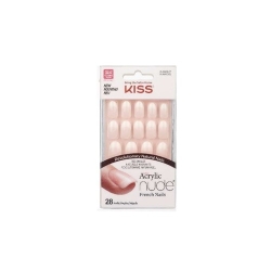 Kiss Salon Acrylic Nude French Nails 28 Unghie Artificiali Kan02C