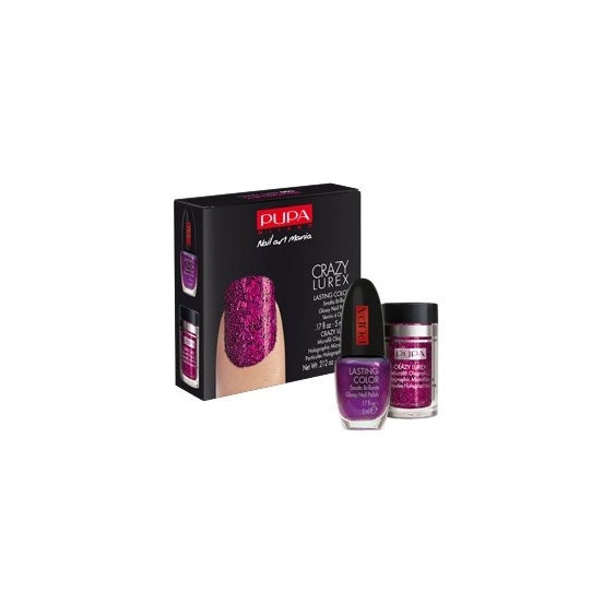 Pupa Crazy Lurex Nail Art Kit 03 Fucsia Lurex Kit Smalto