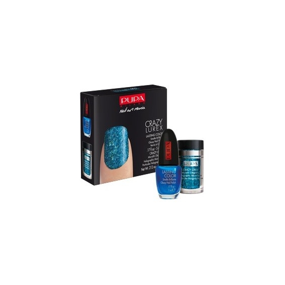 Pupa Crazy Lurex Nail Art Kit 05 Blue Lurex Kit Smalto