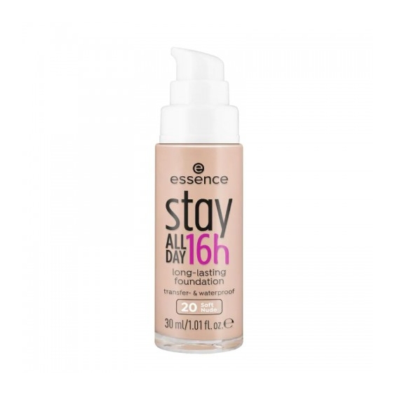 Essence Stay All Day 16H Long-Lasting Fondotinta N.20 Soft Nude