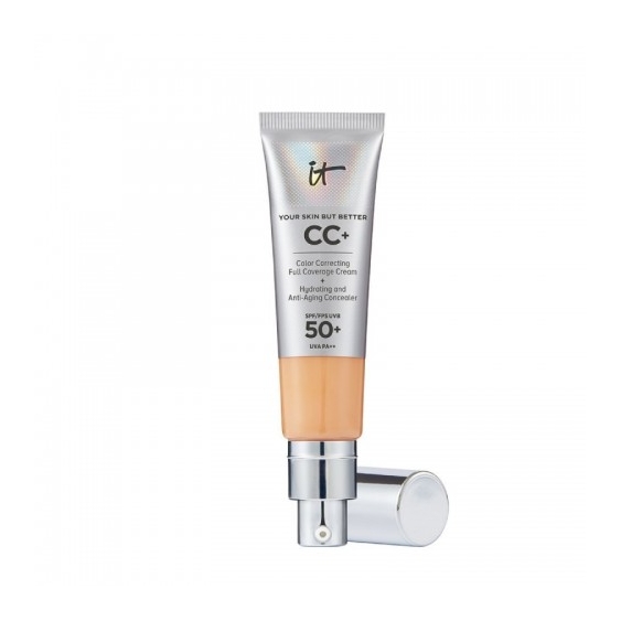 It Cosmetics Cc+ Full Coverage Cream Spf50+ Fondotinta Fluido Medium Tan