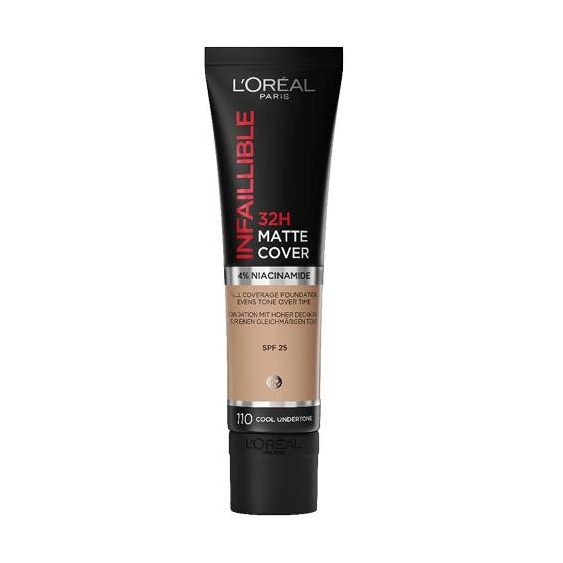 L'Oreal Paris Infaillible 32H Matte Cover Fondotinta N. 110 Cool Undertone