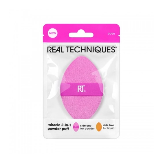 Real Techniques Miracle 2-In-1 Powder Puff Spugna Multiuso Per Il Make-Up