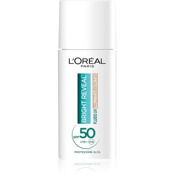 L'Oreal Paris Bright Reveal Fluido Uv Illuminante Colorato SPF50 50 ml - Chiaro