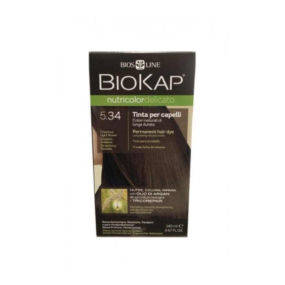 Bios Line Biokap Nutricolor Delicato Tinta Per Capelli N.5.34 Castano Chiaro Miele