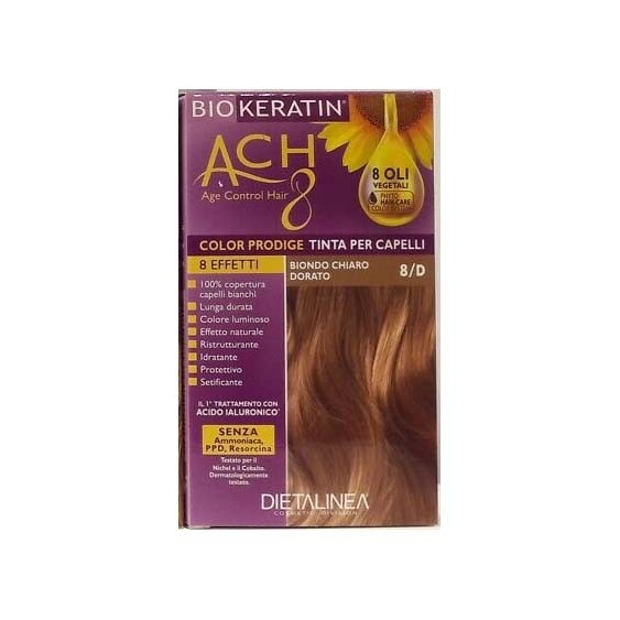 Dietalinea Biokeratin Ach 8 Color Prodige Tinta N.8/D Biondo Chiaro Dorato