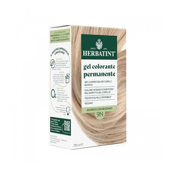 Herbatint Gel Colorante Permanente Per Capelli 170 Ml N. 9N Biondo Chiarissimo