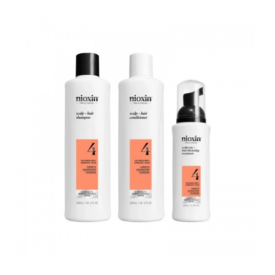Nioxin System 4 Kit Cofanetto Volumizzante Shampoo 300 Ml + Balsamo 300 Ml + Trattamento 100 Ml