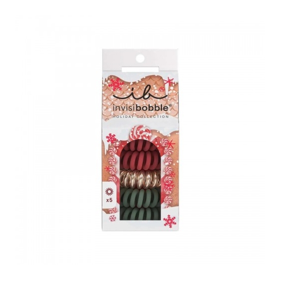Invisibobble Holidays Snow Place Like Home Set Con 5 Elastici A Spirale Per Capelli
