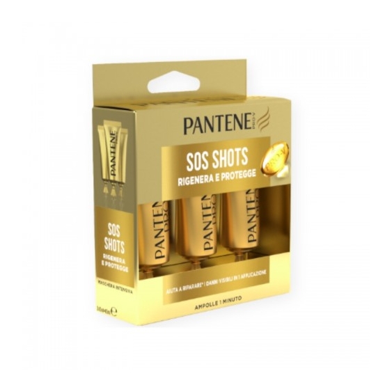 Pantene Pro-V Sos Shots Rigenera & Protegge Trattamento Rigenerante 3 Da 15 Ml