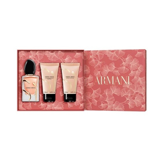 Armani Cofanetto Si Intense Eau De Parfum 50 Ml + Gel Doccia 50 Ml + Lozione Corpo 50 Ml