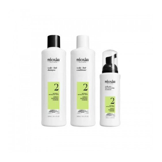 Nioxin System 2 Kit Cofanetto Volumizzante Shampoo 300 Ml + Balsamo 300 Ml + Trattamento 100 Ml
