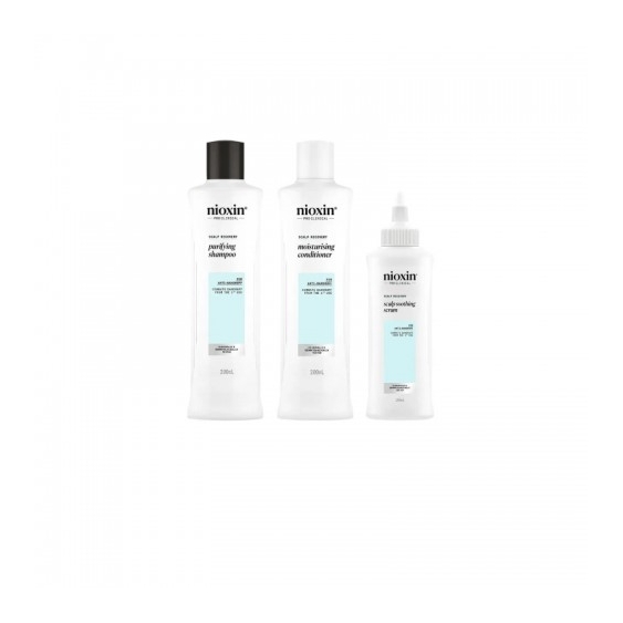 Nioxin Scalp Recovery Kit Cofanetto Antiforfora Shampoo 200 Ml + Balsamo 200 Ml + Siero 100 Ml