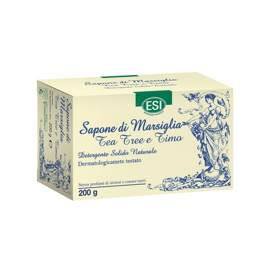 Esi Sapone Di Marsiglia Tea Tree E Timo Detergente Solido Naturale 200 G