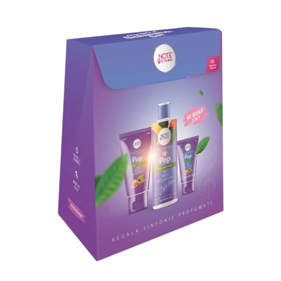 Note Di Schiuma Pop Cofanetto Regalo Docciaschiuma 400 Ml + Crema Corpo 200 Ml + Crema Mani 75 Ml