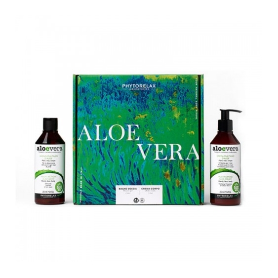 Phytorelax Cofanetto Aloe Vera Bagno Multiuso 250 Ml + Crema Multiuso 250 Ml
