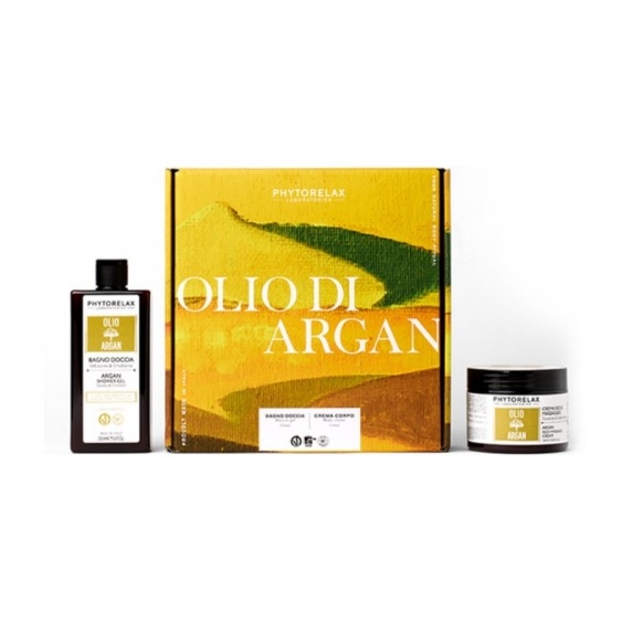 Phytorelax Cofanetto Olio Di Argan Bagno Doccia 250 Ml + Crema Ricca Massaggio 250 Ml
