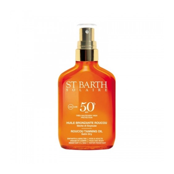 Ligne St. Barth Huile Bronzante Roucou SPF50+ Olio Solare Abbronzante 100 Ml Spray