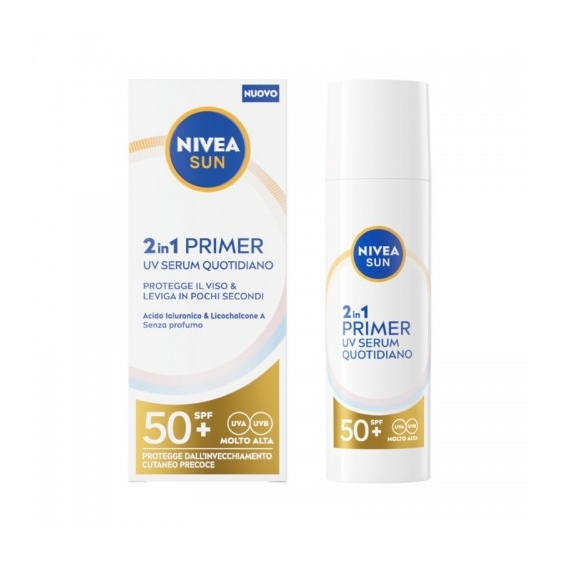 Nivea Sun 2 In 1 Primer Serum SPF50+ UV Quotidiano 30 Ml