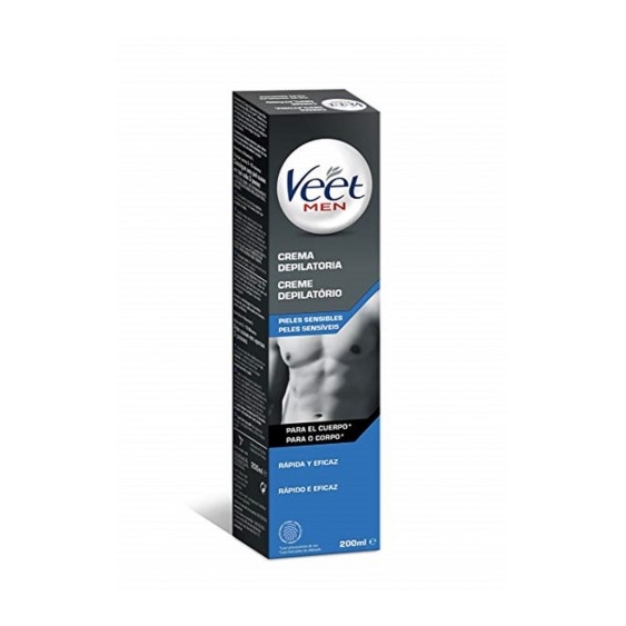 Veet Men Crema Depilatoria Corpo E Petto Per Pelli Sensibili 200 Ml