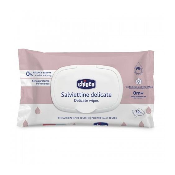 Chicco 72 Salviettine Delicate 0M+