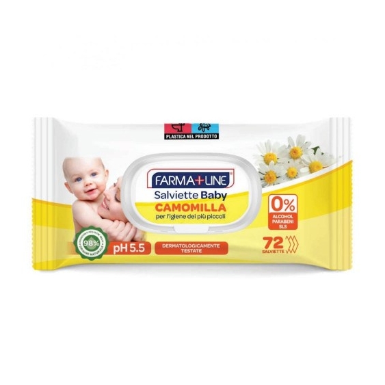Farmaline Baby Camomilla 72 Salviette Per L'Infanzia