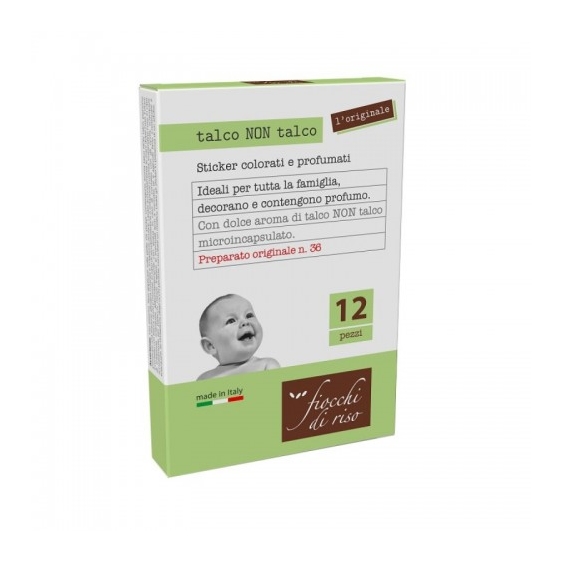 Fiocchi Di Riso Talco Non Talco 12 Sticker Colorati E Profumati