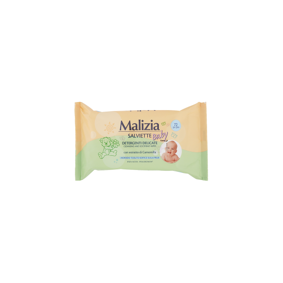 Malizia Salviette Detergenti Baby 72 Pezzi