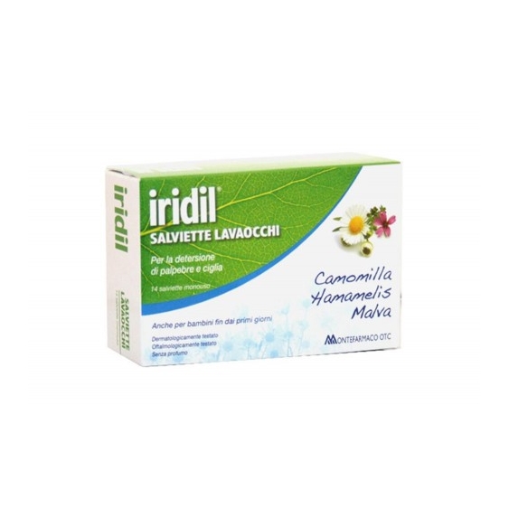 Montefarmaco Salviettine Per Bambini  Detergenti Per Gli Occhi Iridil Lavaocchi 14 Pezzi