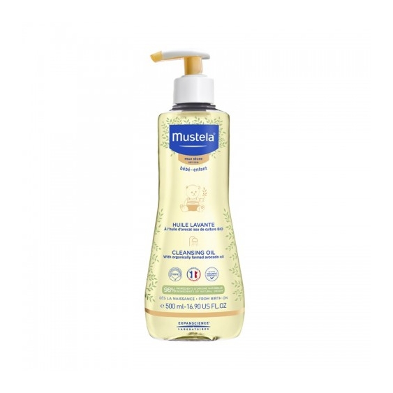 Mustela Cleansing Oil Olio Da Bagno Per Bambini 500 Ml