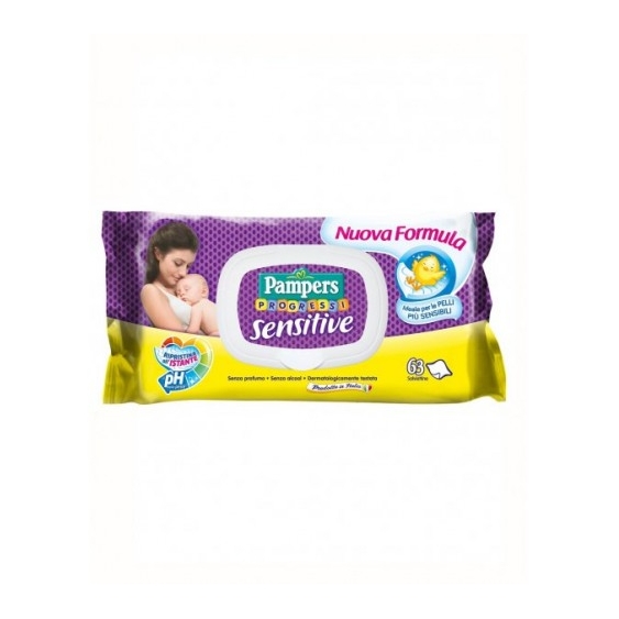 Pampers Progressi Sensitive Salviettine Pelli Sensibili 63 Salviette