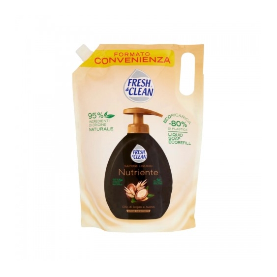 Fresh & Clean Nutriente Olio Di Argan E Avena Sapone Liquido Eco Ricarica 1 L