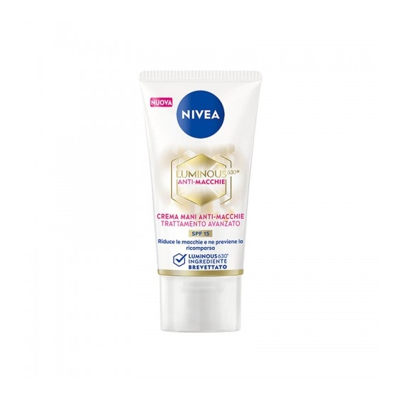 Nivea Luminous 630 Anti-Macchie Crema Mani Anti-Macchie SPF15 Trattamento Avanzato 50 Ml