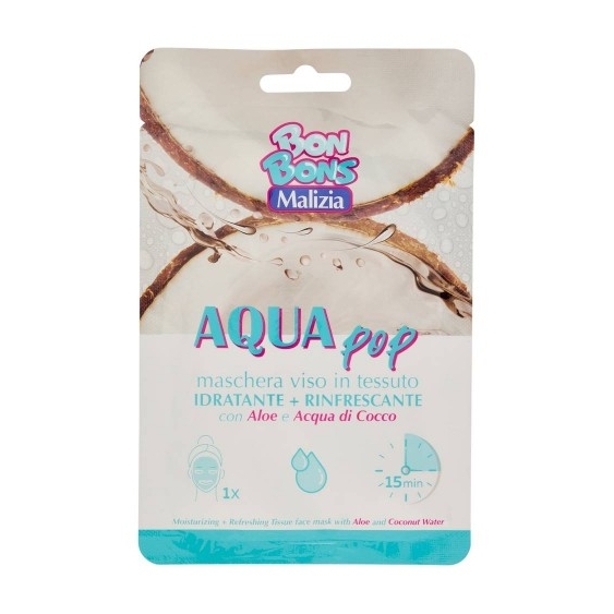 Malizia Bon Bons Aqua Pop Maschera Viso Rinfrescante In Tessuto