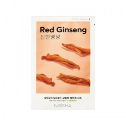 Missha Airy Fit Sheet Mask Red Ginseng Maschera Illuminante E Rivitalizzante