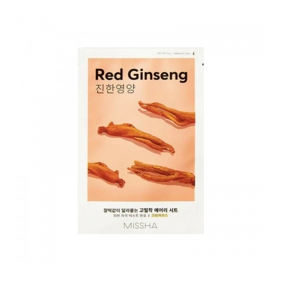 Missha Airy Fit Sheet Mask Red Ginseng Maschera Illuminante E Rivitalizzante