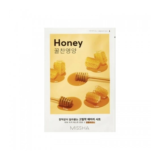 Missha Airy Fit Sheet Mask Honey Maschera Viso Illuminante E Nutriente