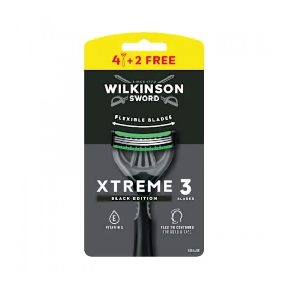 Wilkinson Sword Extreme 3 Black Edition 6 Lamette Usa E Getta
