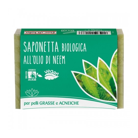 Fior Di Loto Saponetta Biologica All'Olio Di Neem 100 G