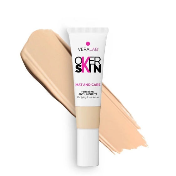 Veralab Overskin Mat And Care Fondotinta Anti-Impurità - 3.5 Light Honey