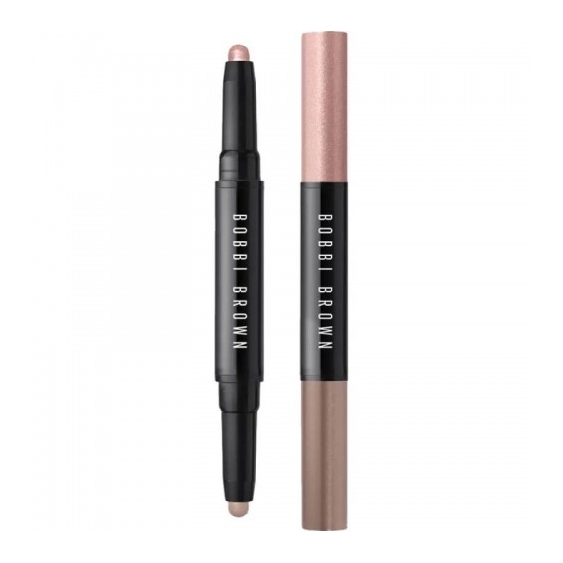 Bobbi Brown Dual-Ended Long-Wear Cream Ombretto Duo In Stick Pink Mercury/Nude Beach