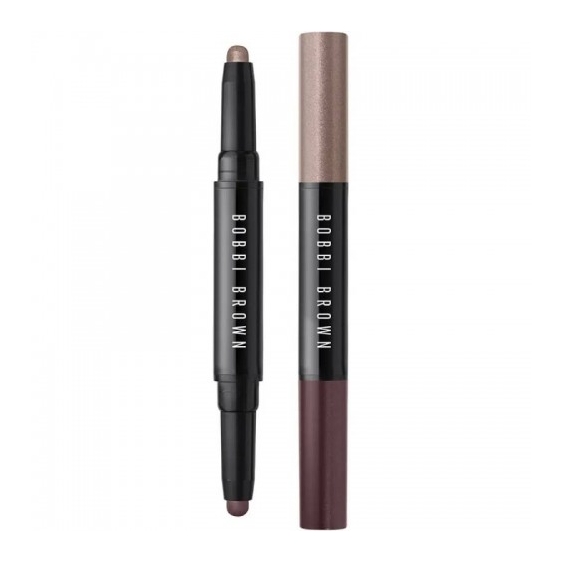Bobbi Brown Dual-Ended Long-Wear Cream Ombretto Duo In Stick Pink Steel/Bark
